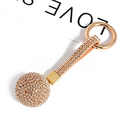 PU Leather & Rhinestone Keychain for Women PW-WG64994-10-1