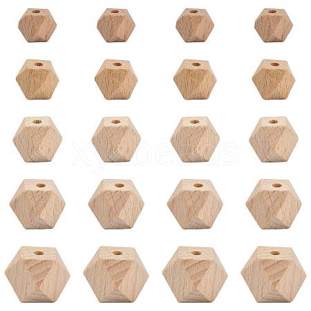 20Pcs 5 Styles Wood Beads WOOD-FS0002-59-1