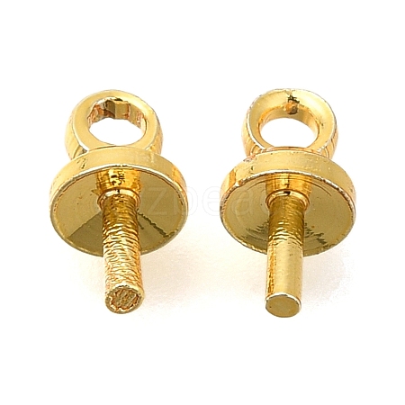 Brass Cup Pearl Peg Bails Pin Pendants KK-H506-10B-G-1