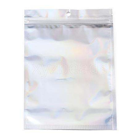 Rectangle Zip Lock Plastic Glitter Holographic Bags OPP-YWC0001-15X22-1