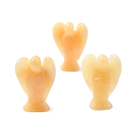 Natural Yellow Jade Angel Figurine DJEW-N006-01A-19-1