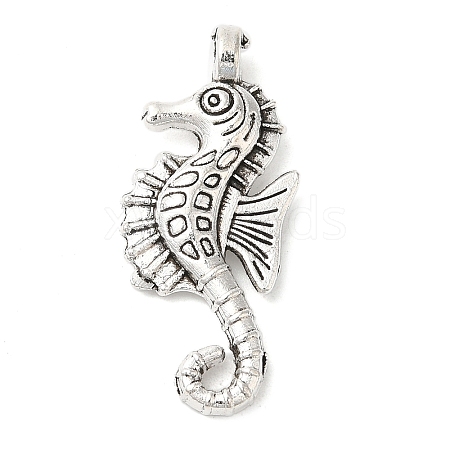 Tibetan Style Alloy Sea Horse Pendants TIBEP-Q043-231-RS-1