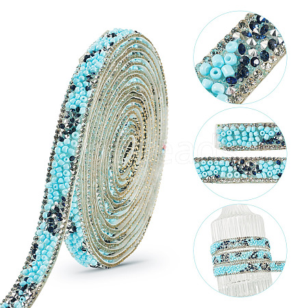 Hotfix Rhinestone Ribbon Trimming DIY-TAC0051-002A-1-1