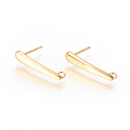 Ion Plating(IP) 304 Stainless Steel Ear Stud Components LS-STAS-I120-18B-G-1