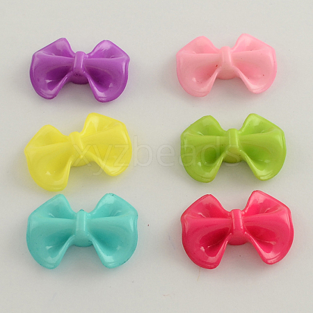 Opaque Acrylic Bowknot Cabochons SACR-Q099-M24-1