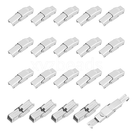 Unicraftale 20Pcs Smooth Surface 201 Stainless Steel Watch Band Clasps STAS-UN0051-87-1