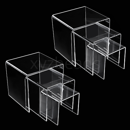 6Pcs 3 Styles Acrylic Risers Display ODIS-WH0029-44-1