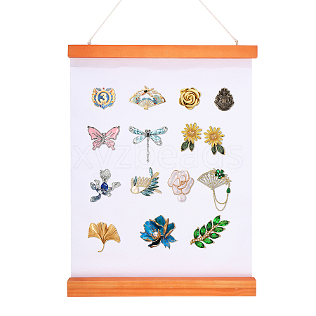Wall Mounted Brooch Jewelry Display Rolls ODIS-WH0001-61-1