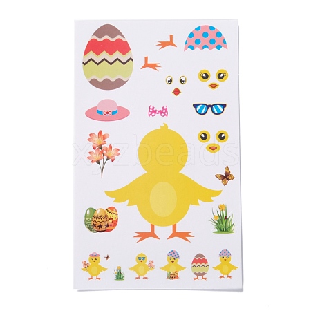 Easter Theme Paper Gift Tag Self-Adhesive Stickers DIY-K034-01E-1