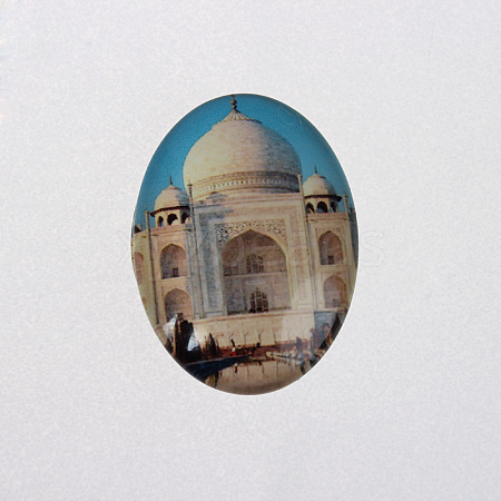 The White House Photo Glass Oval Cabochons X-GGLA-N003-18x25-F21-1