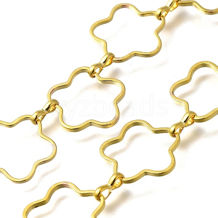 Rack Plating Brass Link Chains CHC-M027-04G-1