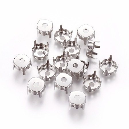 Non-Tarnish 201 Stainless Steel Sew on Prong Settings STAS-L229-03B-1