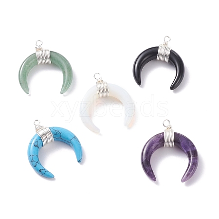 Natural & Synthetic Gemstone Pendants PALLOY-JF01313-02-1