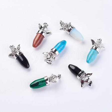 Natural/Synthetic Mixed Stone Pendants G-E397-P-1