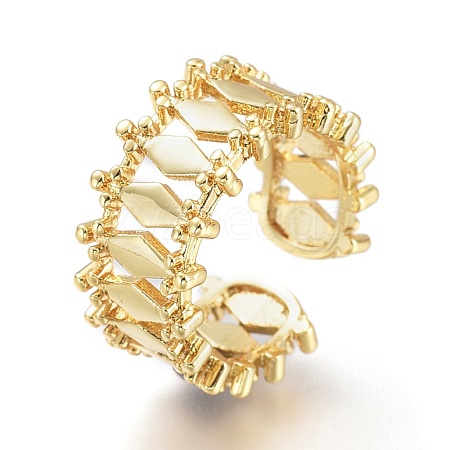 Brass Cuff Rings X-RJEW-I073-01G-1