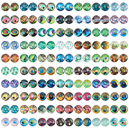Flatback Glass Cabochons for DIY Projects GGLA-S047-04B-A12mm-1
