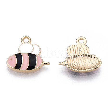 Light Gold Plated Alloy Pendants ENAM-T009-32A-1