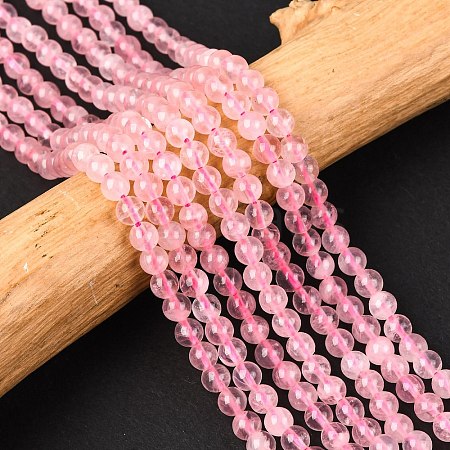 Natural Madagascar Rose Quartz Beads Strads X-G-D655-4mm-1