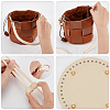 WADORN Imitation Leather Bag Bottoms & Purse Strap & Drawstring for Bucket Bag Set FIND-WR0009-88-3