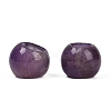 Natural Amethyst European Beads G-R488-01Q-4