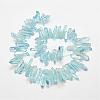 Electroplated Natural Quartz Crystal Beads Strands G-P267-02A-1
