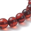 Natural Amber Round Beads Stretch Bracelets for Women Men BJEW-JB13378-4
