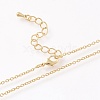 Brass Cable Chain Necklaces Making MAK-L025-06G-1