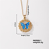 Cute Brass Micro Pave Clear Cubic Zirconia Pendant Necklaces for Women RS8490-5-1