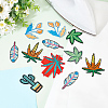 Fingerinspire 36Pcs 6 Style Polyester Fabrics Computerized Embroidery Cloth Sew on Patches PATC-FG0001-05-4