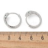 Brass Clear Cubic Zirconia Hoop Earrings EJEW-Q014-20P-3