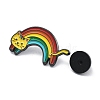 Cartoon Rainbow Cat Alloy Enamel Pin Brooch for Backpack Clothes JEWB-R002-02EB-2