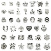 40 Pcs Tibetan Style Alloy European Beads FIND-CJ0004-38-1