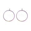 Ion Plating(IP) 316 Surgical Stainless Steel Hoop Earrings Findings STAS-F149-32M-E-2