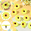 100Pcs Cloth Artificial Sunflower DIY-SP0005-96A-3