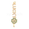 Eco-Friendly Brass Micro Pave Cubic Zirconia Pendants KK-K268-37G-2