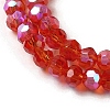 Electroplate Transparent Glass Beads Strands EGLA-A035-T3mm-L01-3