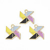 Alloy Enamel Pendants ENAM-G212-02G-04-3