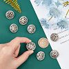 CHGCRAFT 12Pcs Hollow Alloy 1-Hole Buttons BUTT-CA0001-02B-3