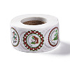 8 Patterns Christmas Round Dot Self Adhesive Paper Stickers Roll DIY-A042-01B-2