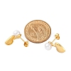 Rack Plating Brass Stud Earrings for Women EJEW-C125-22G-5