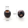 Coconut Brown Barrel Natural Wood Beads X-WOOD-S030-08-LF-2