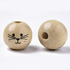 Natural Wood European Beads X1-WOOD-S055-16A-3