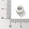 Rack Plating Brass Micro Pave Clear Cubic Zirconia Tube Bails KK-L224-021P-3