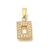 Ion Plating(IP) 304 Stainless Steel Micro Pave Cubic Zirconia Pendants STAS-H228-04G-01-1