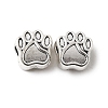 Dog Paw Prints Tibetan Style Alloy European Bead Enamel Settings TIBEP-S293-067AS-LF-1