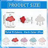 10Pcs 5 Colors Baking Paint Zinc Alloy with Resin Pendants FIND-SC0011-17-2