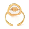 Oval with Shell Shape Resin Finger Rings STAS-Z101-07G-01-3