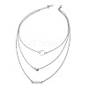 Alloy 3 Layer Necklaces for Women WG4F518-02-2