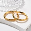 Ion Plating(IP) 304 Stainless Steel Hoop Earrings EJEW-L215-38G-1