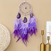 Iron Woven Web/Net with Feather Hanging Ornaments PW-WGB149F-01-1